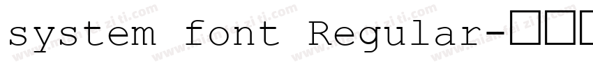 system font Regular字体转换